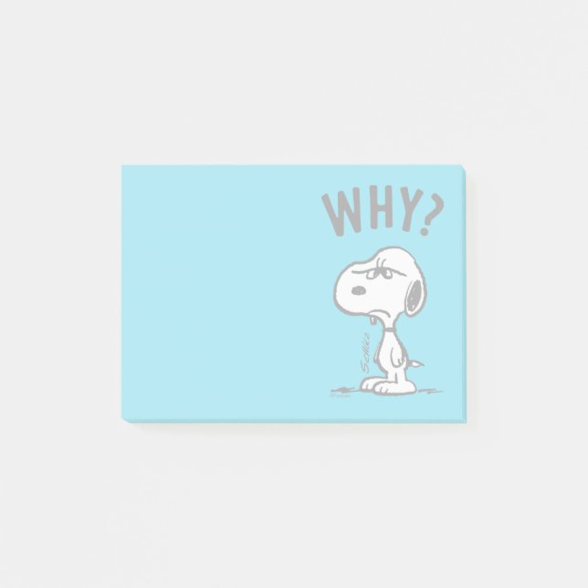 Notas Post-it® Cacahuetes | Snoopy Se Pregunta Por Qué? (Anverso)