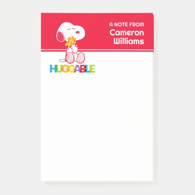 Notas Post-it® Cacahuetes | Snoopy & Woodstock Huggable (Anverso)