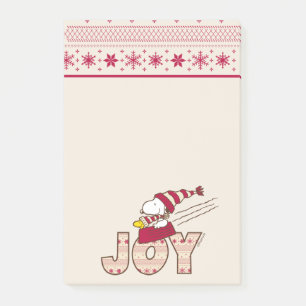 Notas Post-it® Cacahuetes Snoopy & Woodstock Joy Sled Ride