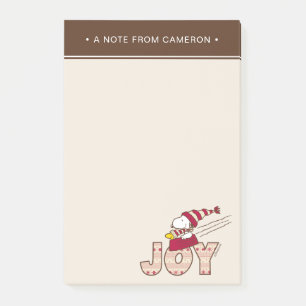 Notas Post-it® Cacahuetes Snoopy & Woodstock Joy Sled Ride