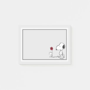 Notas Post-it® Cacahuetes   Snoopy & Woodstock Rojo y Negro