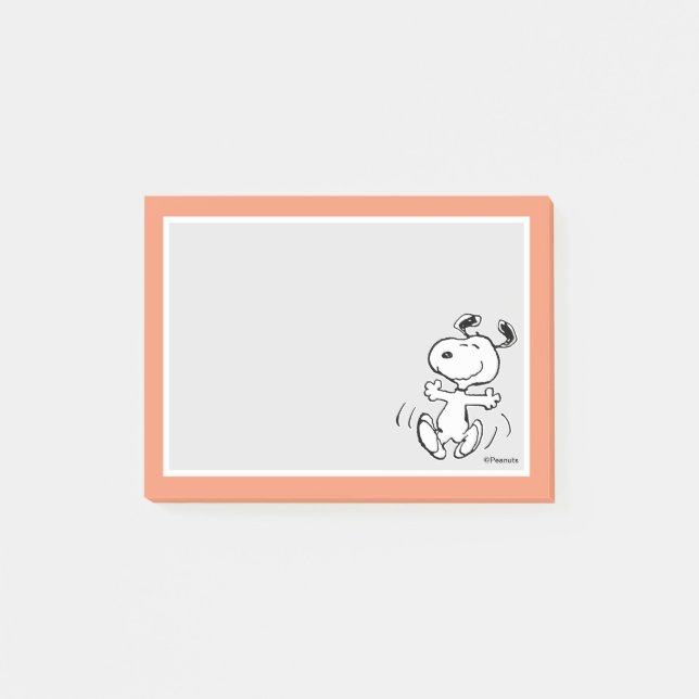 Notas Post-it® Cacahuetes | Un baile feliz Snoopy (Anverso)