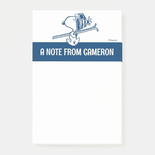 Notas Post-it® Cacahuetes | Viaje en Ski Snoopy (Anverso)