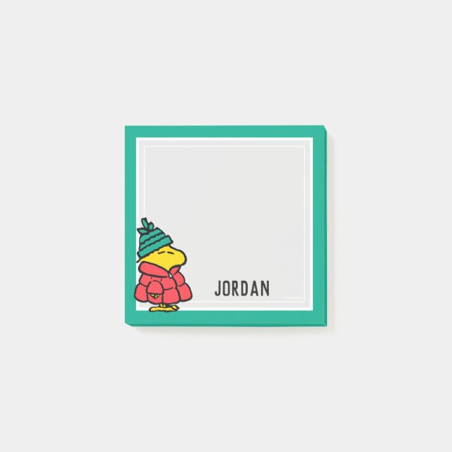 Notas Post-it® Cacahuetes | Woodstock Puffy | Añadir su nombre (Anverso)