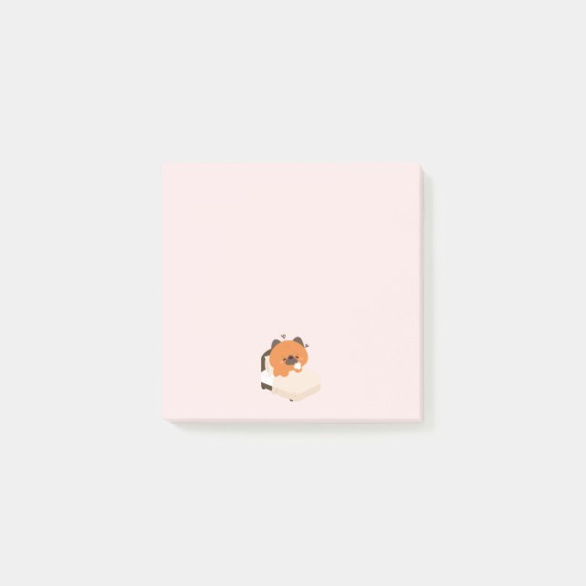 Notas Post-it® Cachorro alemán cansado y lindo (Anverso)