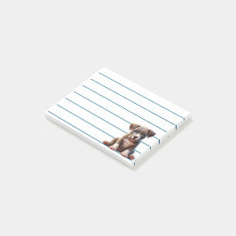 Notas Post-it® Cachorro con ojos azules sentados y con aspecto in