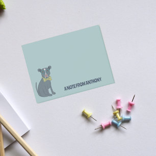 Notas Post-it® Cachorro de cachorro de cerdo con lentes personali