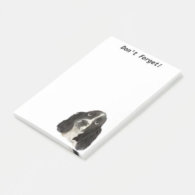 Notas Post-it® Cachorro de English Springer Spaniel (En perspectiva)