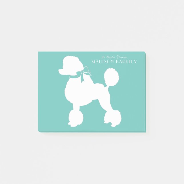 Notas Post-it® Cachorro de perro caniche (Anverso)