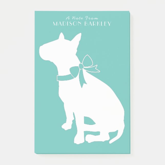 Notas Post-it® Cachorro de perro de Bull Terrier (Anverso)