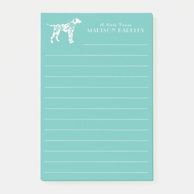 Notas Post-it® Cachorro de perro de Dalmacia (Anverso)