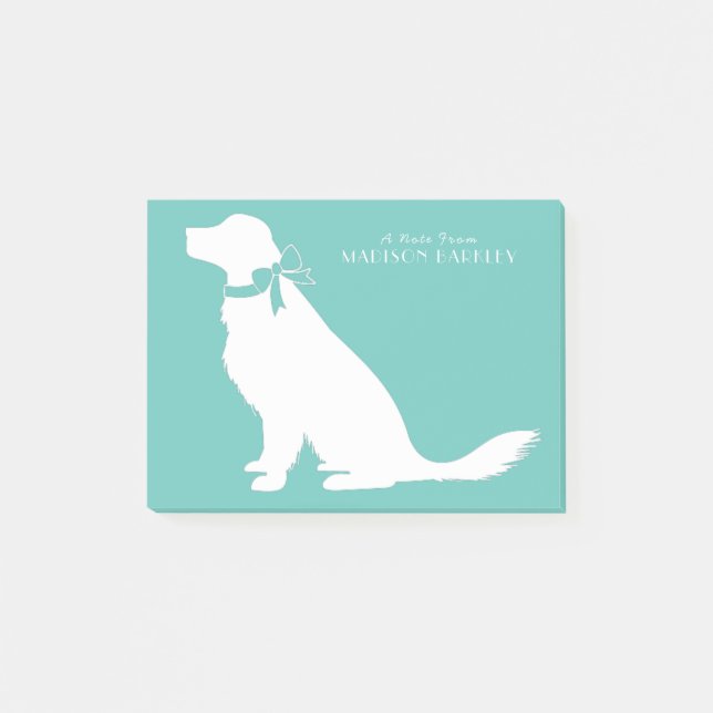 Notas Post-it® Cachorro de perro de Golden Retriever (Anverso)