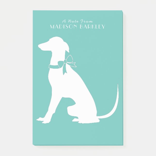 Notas Post-it® Cachorro de perro de Greyhound (Anverso)