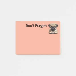 Notas Post-it® Cachorro Pug