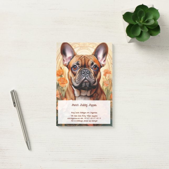 Notas Post-it® cachorros Bulldog a la venta (Oficina)