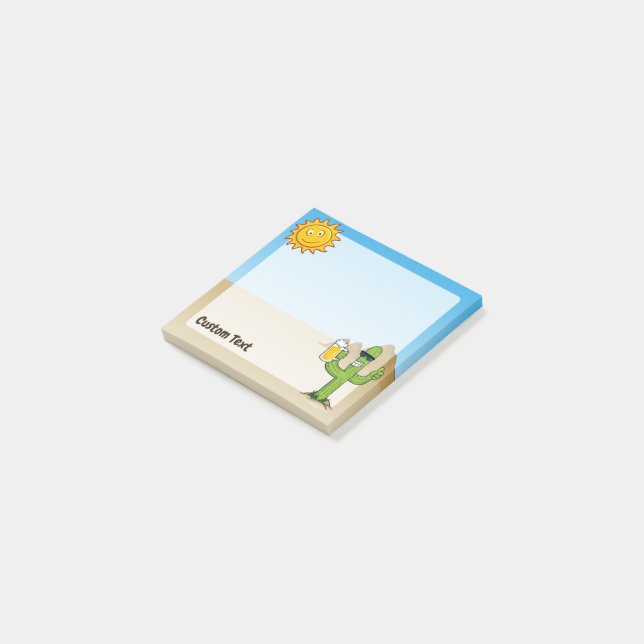 Notas Post-it® Cactus con cerveza (En perspectiva)