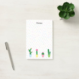 Notas Post-it® Cactus de Acuarela Adorable