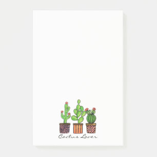 Notas Post-it® Cactus De Acuarela Cuta En Cacerolas