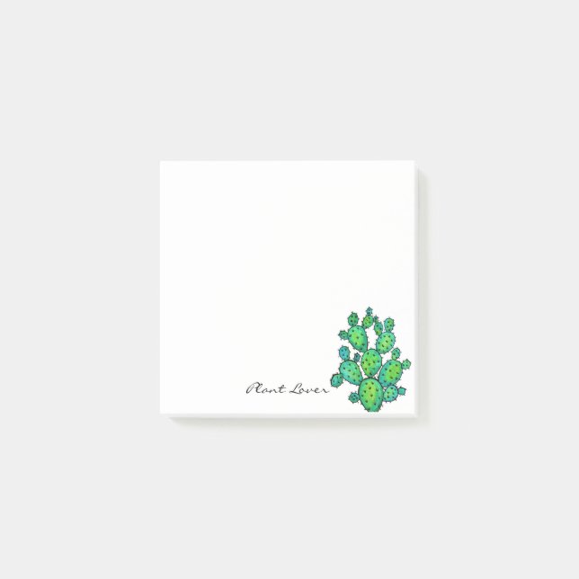 Notas Post-it® Cactus espinoso de la acuarela magnífica (Anverso)