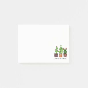 Notas Post-it® Cactus lindo de la acuarela en potes