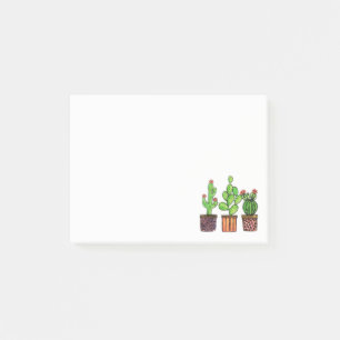 Notas Post-it® Cactus lindo de la acuarela en potes