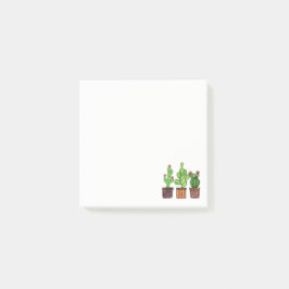 Notas Post-it® Cactus lindo de la acuarela en potes
