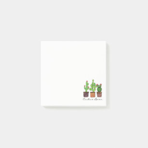 Notas Post-it® Cactus lindo de la acuarela en potes