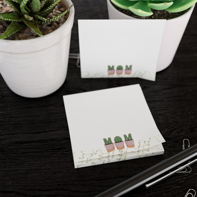 Notas Post-it® Cactus Mom Plant Mom Succulent Post it Notes (Cute post it notes for the plant mom in your life. Great gift for gardeners!)