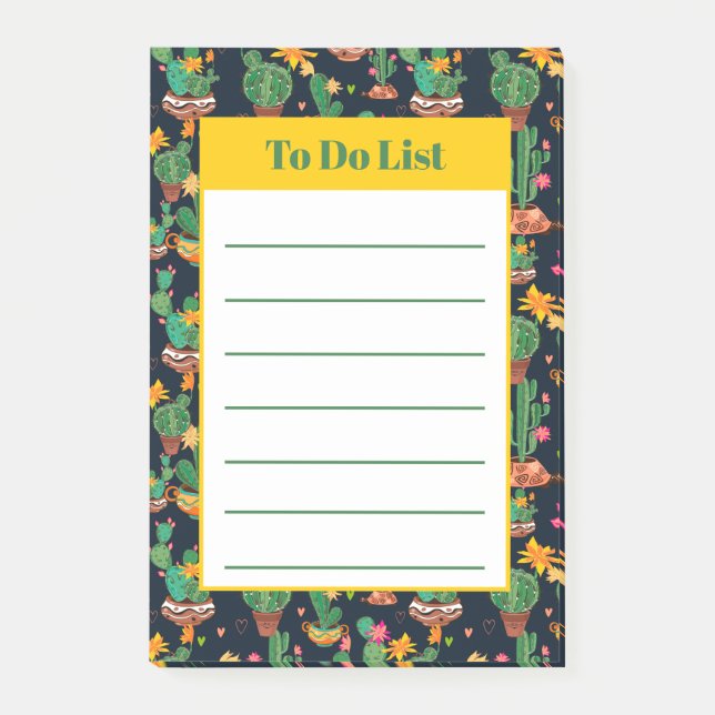 Notas Post-it® Cactus suculento (Anverso)