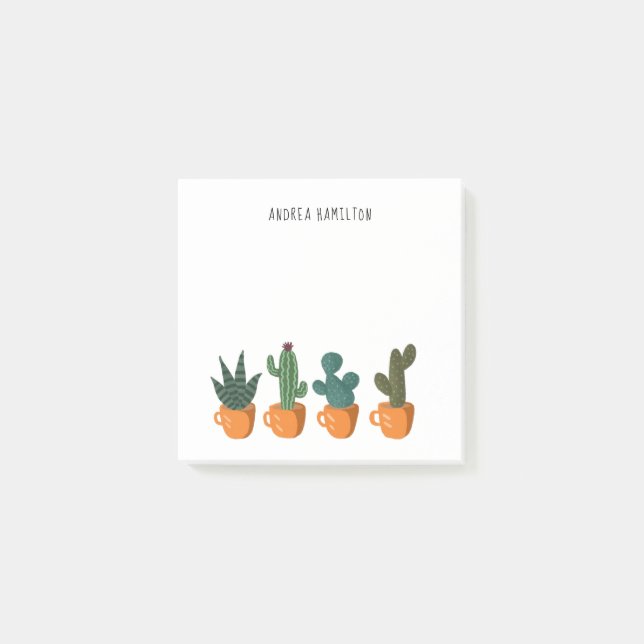 Notas Post-it® Cactus y plantas (Anverso)