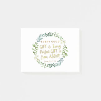 Notas Post-it® 'Cada regalo bueno y cada regalo perfecto es de ar