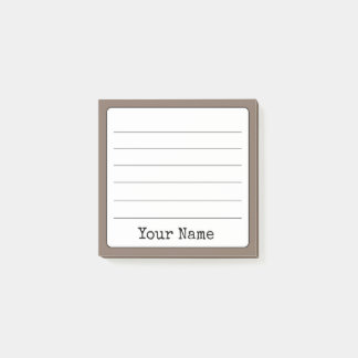 Notas Post-it® Café Brown Retro Añadir tu nombre en línea