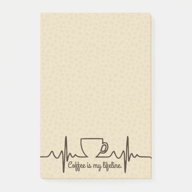Notas Post-it® Café con vida 4x6 (Anverso)