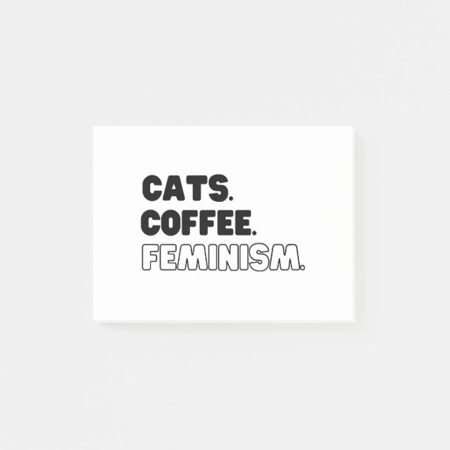 Notas Post-it® Café de Gatos Feminismo (Anverso)