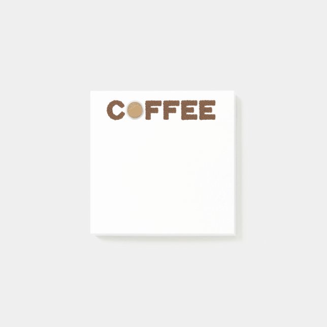 Notas Post-it® Café hecho de frijoles de café y bebidas (Anverso)