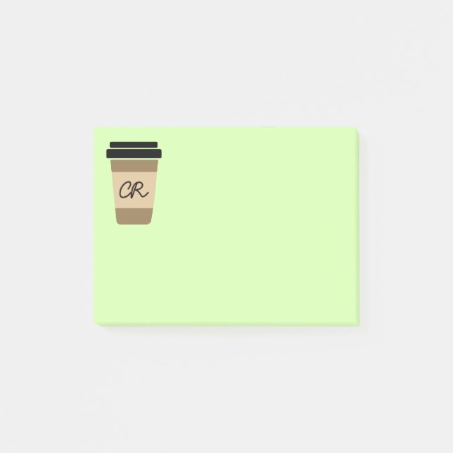 Notas Post-it® Café personalizado en marcha (Anverso)
