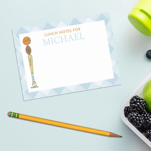 Notas Post-it® Caja de almuerzo personalizada para niños con bola (Subido por el creador)