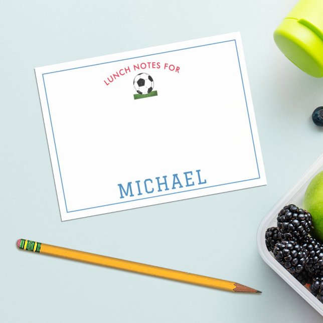 Notas Post-it® Caja de almuerzo personalizada para niños futbolis (Subido por el creador)