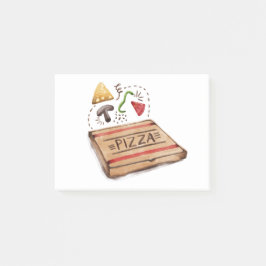 Notas Post-it® Caja de la pizza de la pizzería con los desmoches