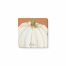 Calabaza blanca con nombre personalizado