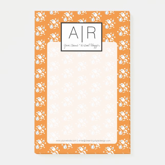 Notas Post-it® Calabaza de esqueleto de Halloween con espoletas d (Anverso)