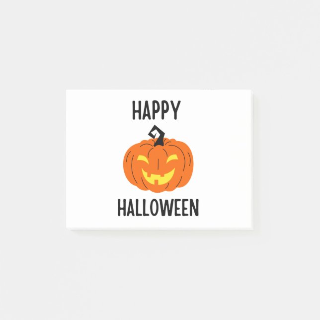 Notas Post-it® Calabaza de Halloween (Anverso)