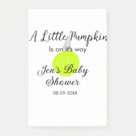 Notas Post-it® Calabaza de neón verde calabaza pequeña está en ca