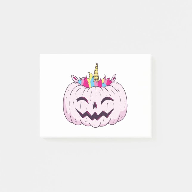 Notas Post-it® Calabaza de unicornio (Anverso)