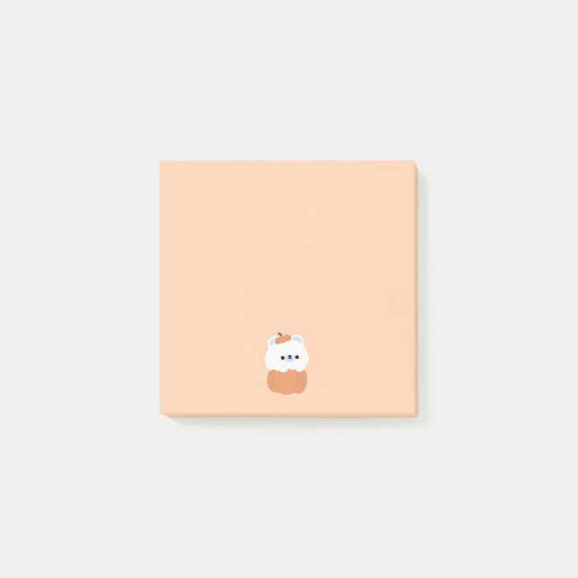 Notas Post-it® Calabaza del oso polar (Anverso)
