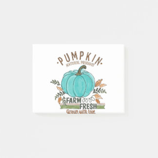 Notas Post-it® Calabaza fresca de granja, colección Halloween