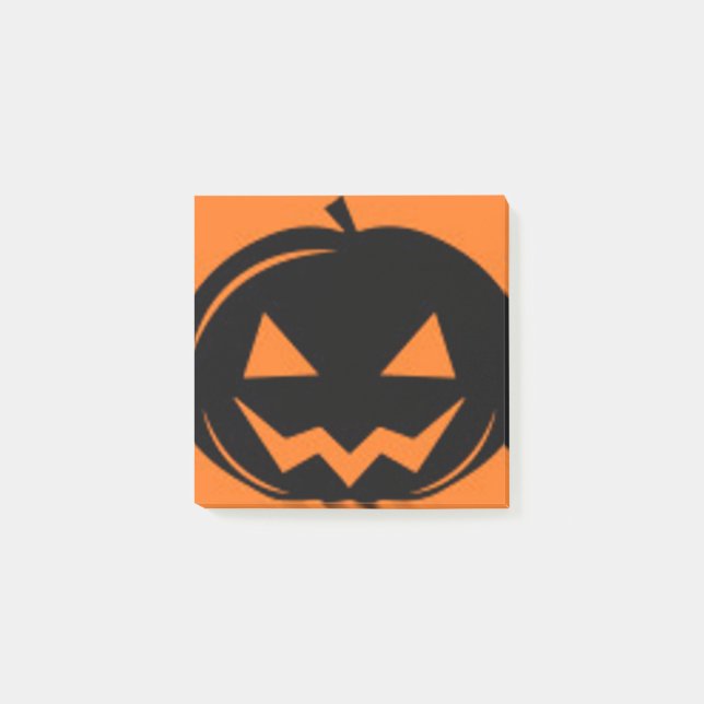 Notas Post-it® Calabaza negra (Anverso)
