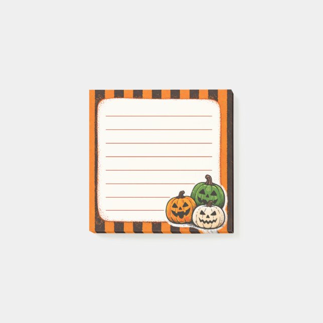 Notas Post-it® Calabazas de Halloween (Anverso)
