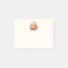 Notas Post-it® Calabazas otoñales con flores y follaje