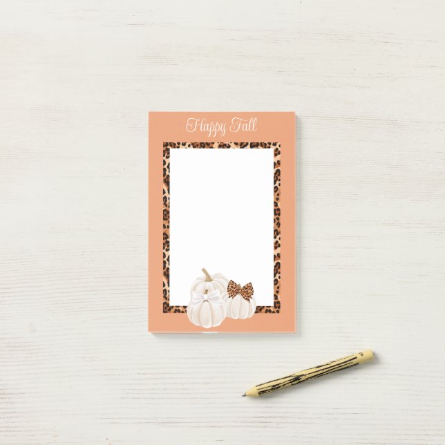 Notas Post-it® Calabazas otoñales Cuelgan Happy Fall (Escritorio)